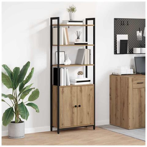 Armadio per Libri Rovere artigianale 60 x 24 x 161 cm - Foto 2