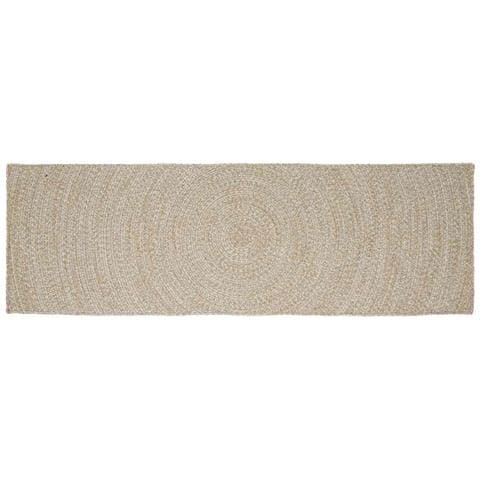 Tappeti per area Rettangolare Naturale e Bianco 60 x 300 cm - Foto 1