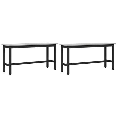 Panchina da pranzo 2 pcs Grigio Sonoma 100 x 32,5 x 48,5 cm - Foto 1