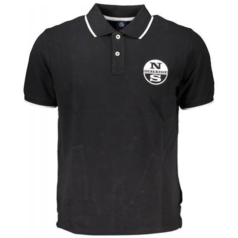 POLO NERA A MANICHE CORTE UOMINI - Colore: Nero, Taglia: M - Foto 1