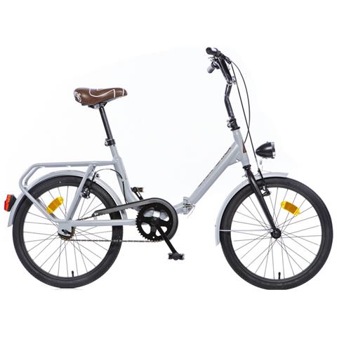 Bici Stile Graziella Linea Aurelia Pieghevole Misura 20 Bicicletta Richiudibile Unisex Art. 321 Senza Cambio Luci Led - Nero Giallo - Foto 2