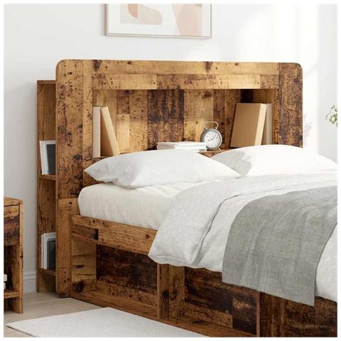 Testata del letto Legno antico Legno ingegnerizzato - Foto 2