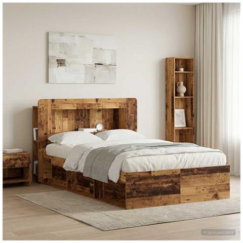 Testata del letto Legno antico Legno ingegnerizzato - Foto 8