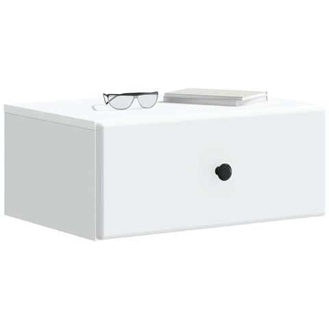 Mobiletto da notte a muro 2 pcs Bianco 49 x 34,5 x 20 cm - Foto 2