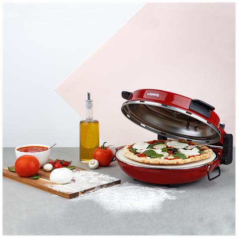 Forno per pizza napoletana NAPL350, base in ceramica con diametro da 32cm, temperatura regolabile fino a 400°C, 1200W - Foto 2