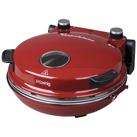 Forno per pizza napoletana NAPL350, base in ceramica con diametro da 32cm, temperatura regolabile fino a 400°C, 1200W - Foto 1