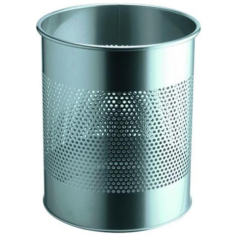 pz. 1 Cestino in Metallo perforato 15 l Argento 3310-23 - Foto 2