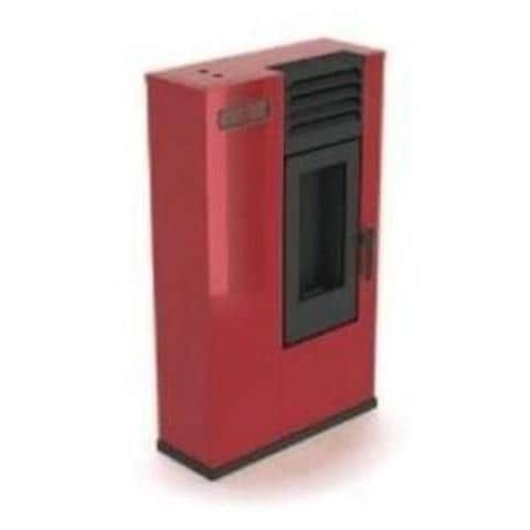 Stufa a Pellet Susy Rivestimento in Acciaio Potenza Termica Nominale 6 kW 150 m3 Riscaldabili Colore Rosso - Foto 1