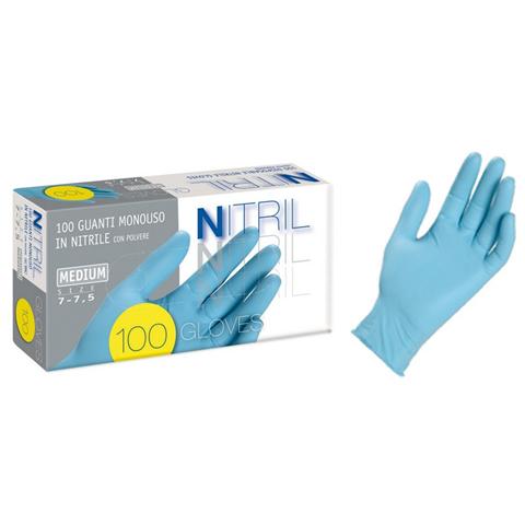 Guanti Nitrile Blu Monouso M - Foto 1