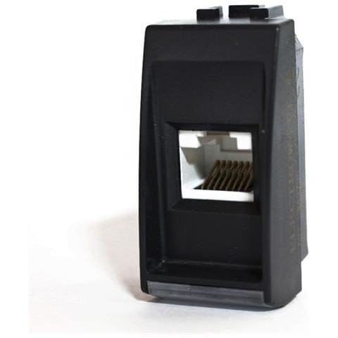 1 Connettore Rj 45 Ethernet Utp 5e Nero Compatibile Btcino Living - Foto 1