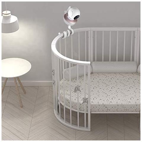 Video Holder Universale Baby Monitor Wall Mount Baby Monitor Scaffale Flessibile Fotocamera Stand N Foratura Per Holder Nursery Universale Compatibile Con La Maggior Parte Baby Monitor Phone (bianco) - Foto 2