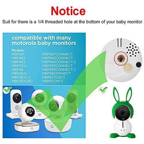 Video Holder Universale Baby Monitor Wall Mount Baby Monitor Scaffale Flessibile Fotocamera Stand N Foratura Per Holder Nursery Universale Compatibile Con La Maggior Parte Baby Monitor Phone (bianco) - Foto 4