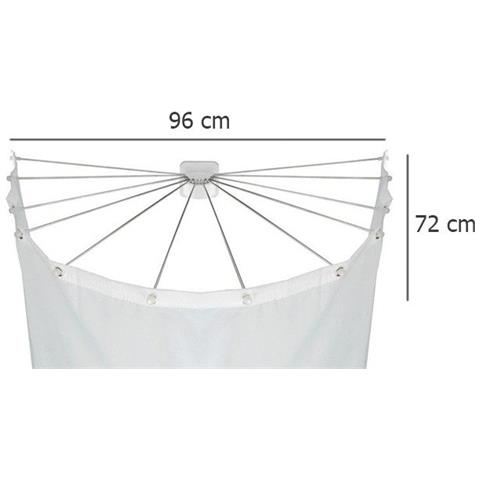 Asta Per Tenda Da Doccia A 12 Bracci, In Acciaio Inox, Wenko - Foto 6