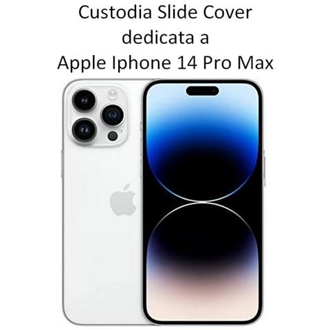 Custodia Tpu Silicone Slide Cover Case Per Apple Iphone 14 Pro Max Black - Foto 2