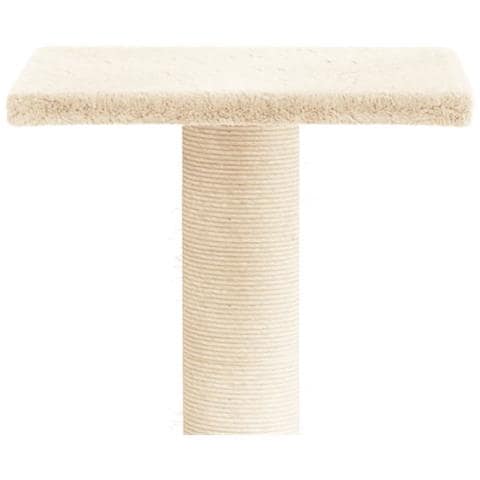 Palo Tiragraffi Per Gatti Con Piattaforma Crema 38 Cm - Foto 2
