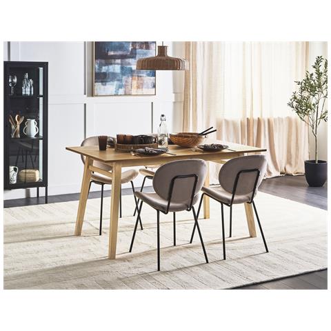 Tavolo Da Pranzo Varley Frassino Naturale 150 Cm 90 Cm - Foto 1