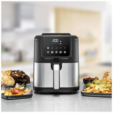 Frh 1500 Friggitrice Singolo 5 L Indipendente 1500 W Friggitrice Ad Aria Calda Nero, Stainless Steel - Foto 2