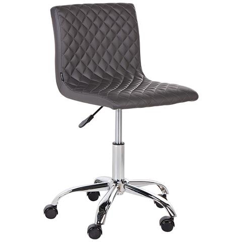 Sedia Da Scrivania Orlando Pelle Sintetica Grigio Scuro - Foto 2