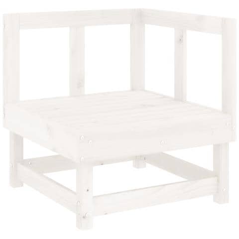 Set Salotto Da Giardino 5 Pz In Legno Massello Di Pino Bianco - Foto 3