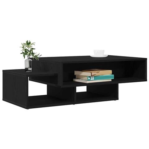 Tavolino Salotto Rovere Nero 105x55x32 cm Legno Multistrato - Foto 2