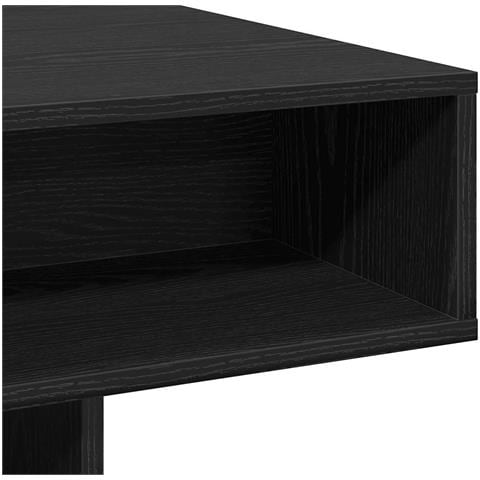 Tavolino Salotto Rovere Nero 105x55x32 cm Legno Multistrato - Foto 9