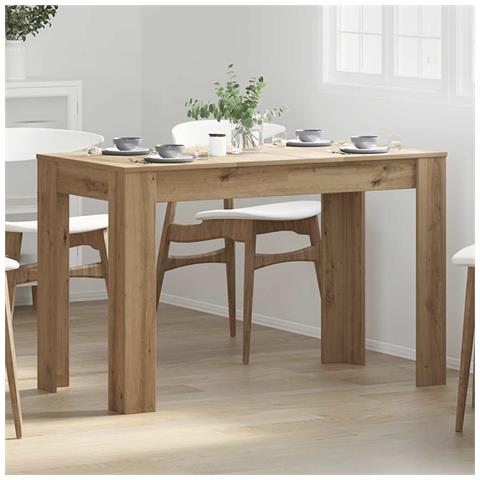 Tavolo Da Pranzo Rovere Artigianale 120x60x76 Cm In Truciolato - Foto 10