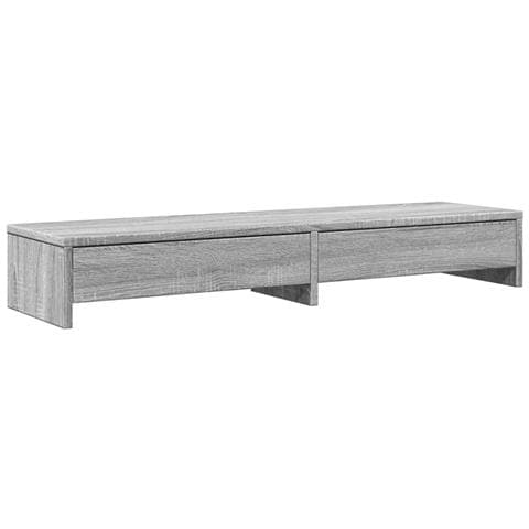 Supporto Monitor Con Cassetti Grigio 100x27x15 Cm In Truciolato - Foto 2