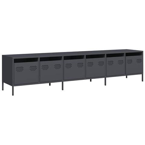 Mobile Tv Antracite 202x39x43,5 Cm Acciaio Laminato A Freddo - Foto 2