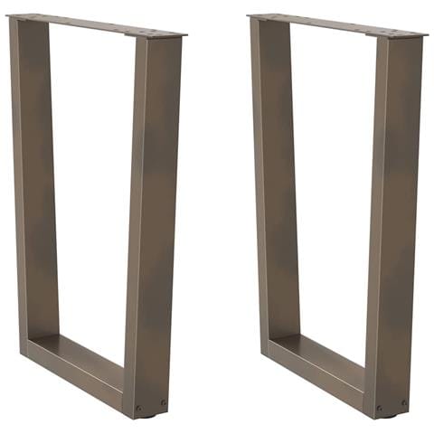 Gambe Per Tavolo Pranzo A V 2pz Naturale 70x(72-73,3)cm Acciaio - Foto 1