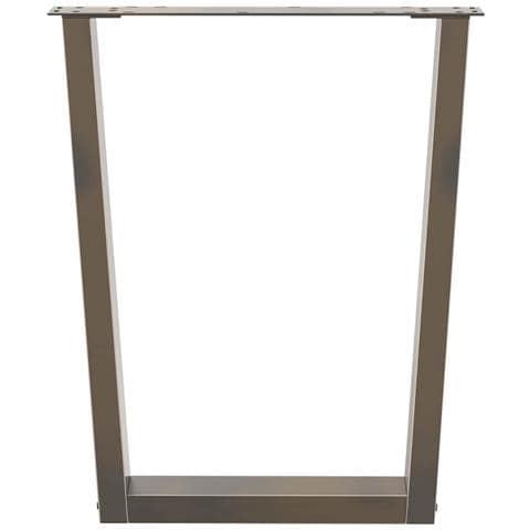 Gambe Per Tavolo Pranzo A V 2pz Naturale 70x(72-73,3)cm Acciaio - Foto 3