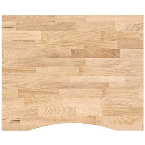 Piano Scrivania 100x80x2,5 Cm Rovere Massello Non Trattato - Foto 2