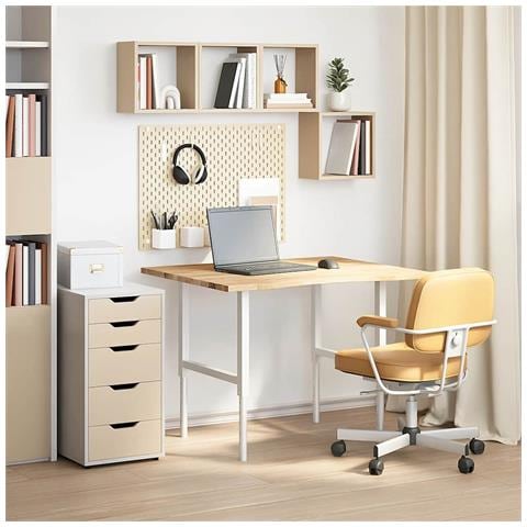 Piano Scrivania 100x80x2,5 Cm Rovere Massello Non Trattato - Foto 3