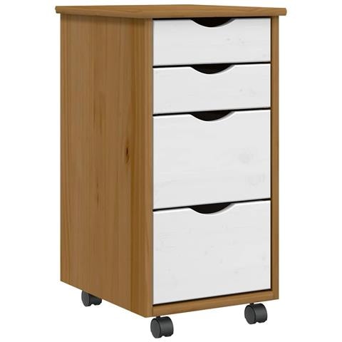 Armadietto Rotante Con Cassetti Moss Ambra Legno Massello Pino - Foto 1