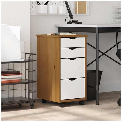 Armadietto Rotante Con Cassetti Moss Ambra Legno Massello Pino - Foto 2