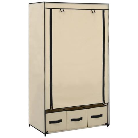 Lusso Casadino - Armadio Crema 87x49x159 Cm In Tessuto - Foto 2