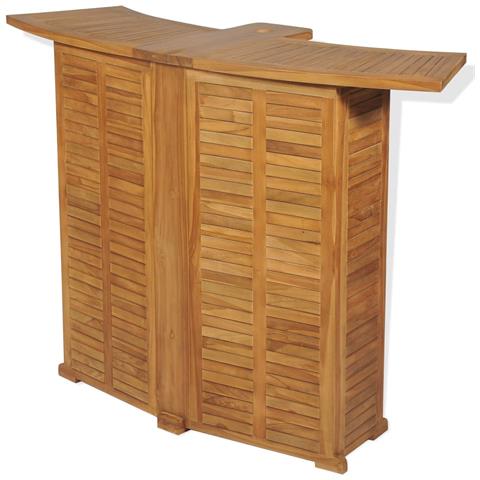 Lusso Casadino -  Tavolo Da Bar Pieghevole 155x53x105 Cm In Massello Di Teak - Foto 1