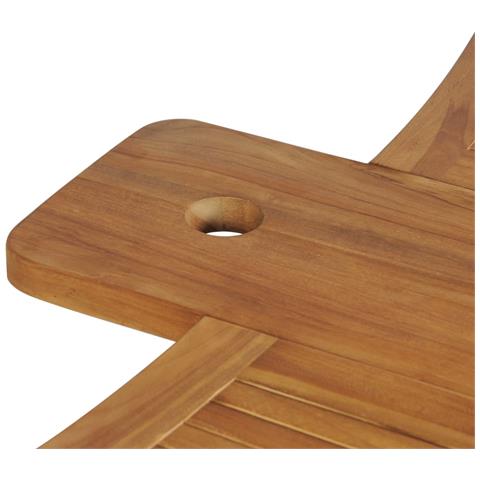 Lusso Casadino -  Tavolo Da Bar Pieghevole 155x53x105 Cm In Massello Di Teak - Foto 8