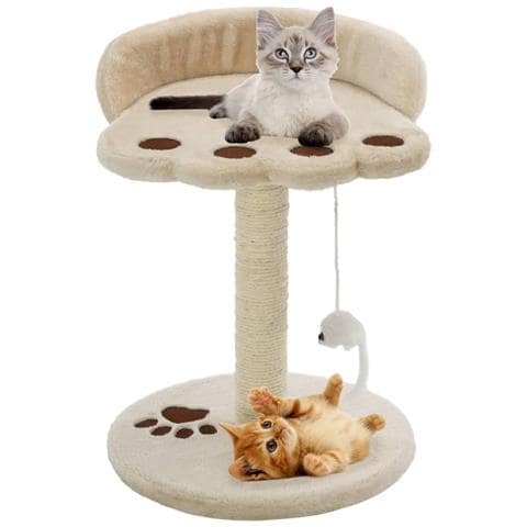 Lusso Casadino - Albero Per Gatti Con Tiragraffi In Sisal 40 Cm Beige E Marrone - Foto 5