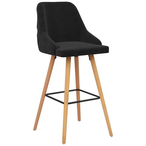 Lusso Casadino - Sgabelli Da Bar 2 Pz Neri In Velluto - Foto 1