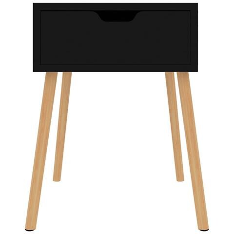 Lusso Casadino -  Comodino Nero Lucido 40x40x56 Cm In Legno Multistrato - Foto 2