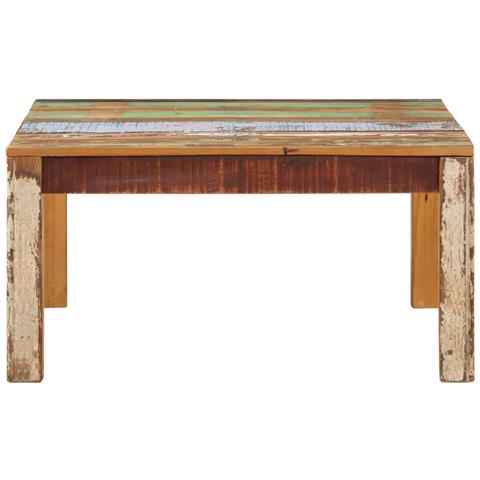 Tavolino Da Salotto 80x80x40 Cm In Legno Massello Di Recupero - Foto 1