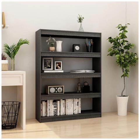 Libreria /divisorio Grigio 100x30x135,5 Cm In Legno Di Pino - Foto 8