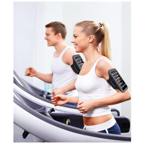 Fascia Da Braccio Sportiva Per La Corsa, Supporto Per Telefono Resistente All'acqua Black - Foto 7