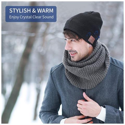 Berretto Con Cuffie Bluetooth 5.0 E Microfono Grigio Scuro - Foto 2
