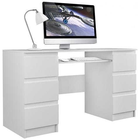 KUBA BIEL MAT scrivania per computer Bianco - Foto 1