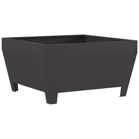Braciere Quadrato Nero 80x80x43 cm in Acciaio - - Foto 1
