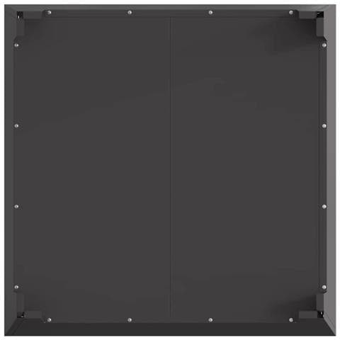 Braciere Quadrato Nero 80x80x43 cm in Acciaio - - Foto 9