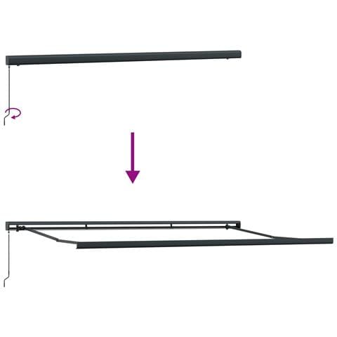 Tenda Retrattile Manuale  Bianca 500x300 cm, Tessuto di Ricambio per Tenda  per Struttura 5x3 m Bianca - Foto 9
