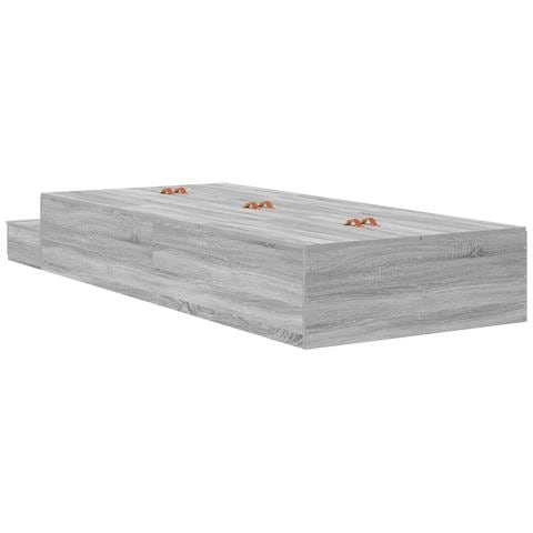 Struttura Letto con Contenitore Grigio Sonoma 90x200 cm - Foto 9