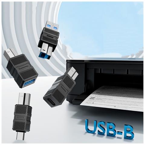 Adattatore Usb 3.0 B Maschio A C Femmina (2 Pezzi) - Trasferimento Dati Veloce E Affidabile - Foto 7